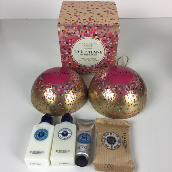Loccitane Shea Butter Cream Soap 4 Item Ornament Nwt
